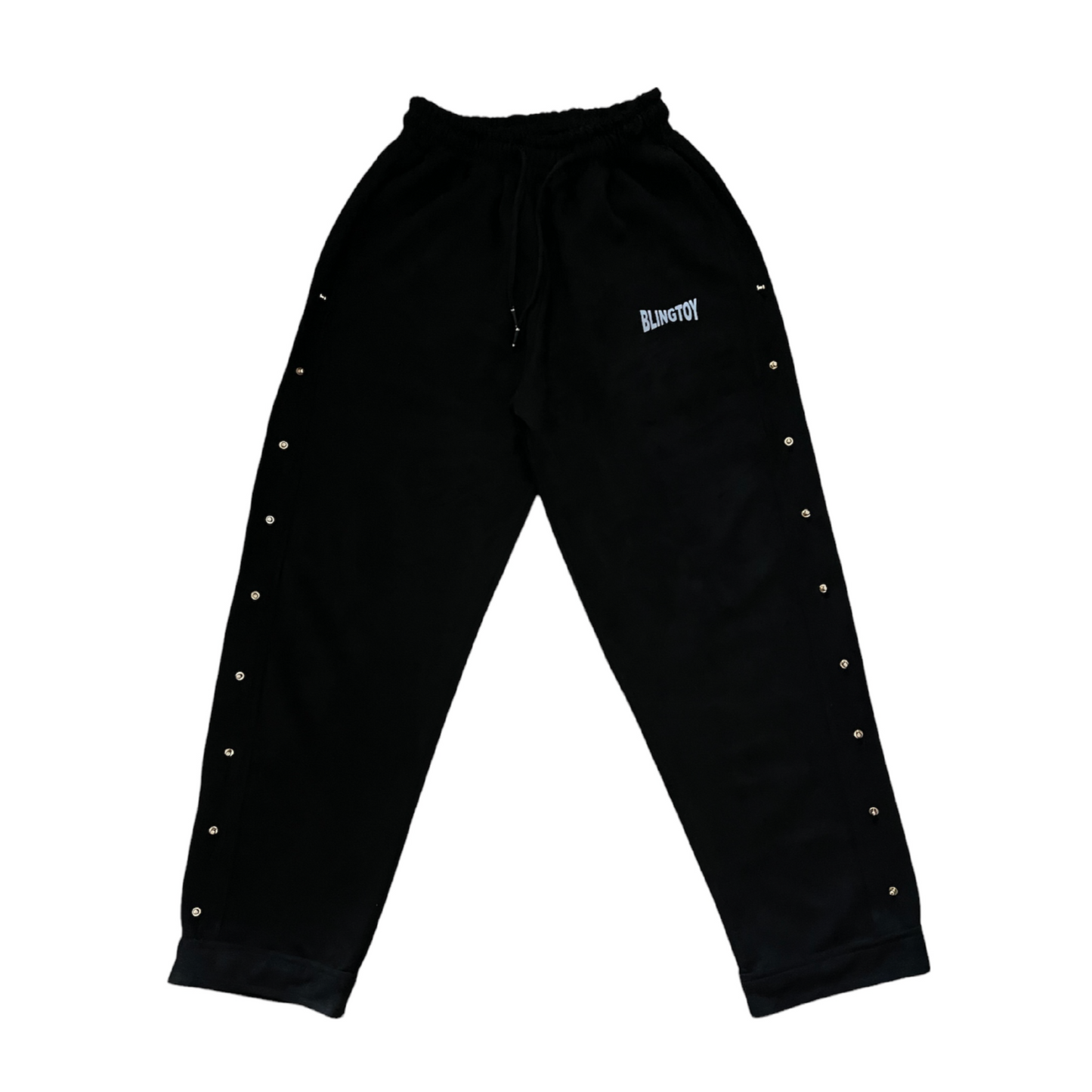 Pantalon Galion Black Cream noir de luxe oversize marque française france homme femme classique mixte unisexe de qualité bio haute couture prêt-à-porter streetwear vêtement textile de qualité imprimé blingtoy épais.