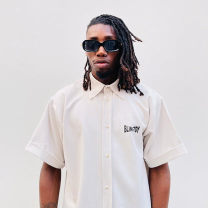 Chemise galion cream de luxe oversize marque française france homme femme classique mixte unisexe de qualité bio manches courtes haute couture prêt-à-porter streetwear  vêtement textile de qualité imprimé blingtoy épaisse confortable.