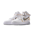 Chaussure de luxe marque française france homme femme classique mixte, chaussure de qualité air force bling high prêt-à-porter streetwear accessoire de qualité confortable résistante blanche élégante chic raffinée haute.