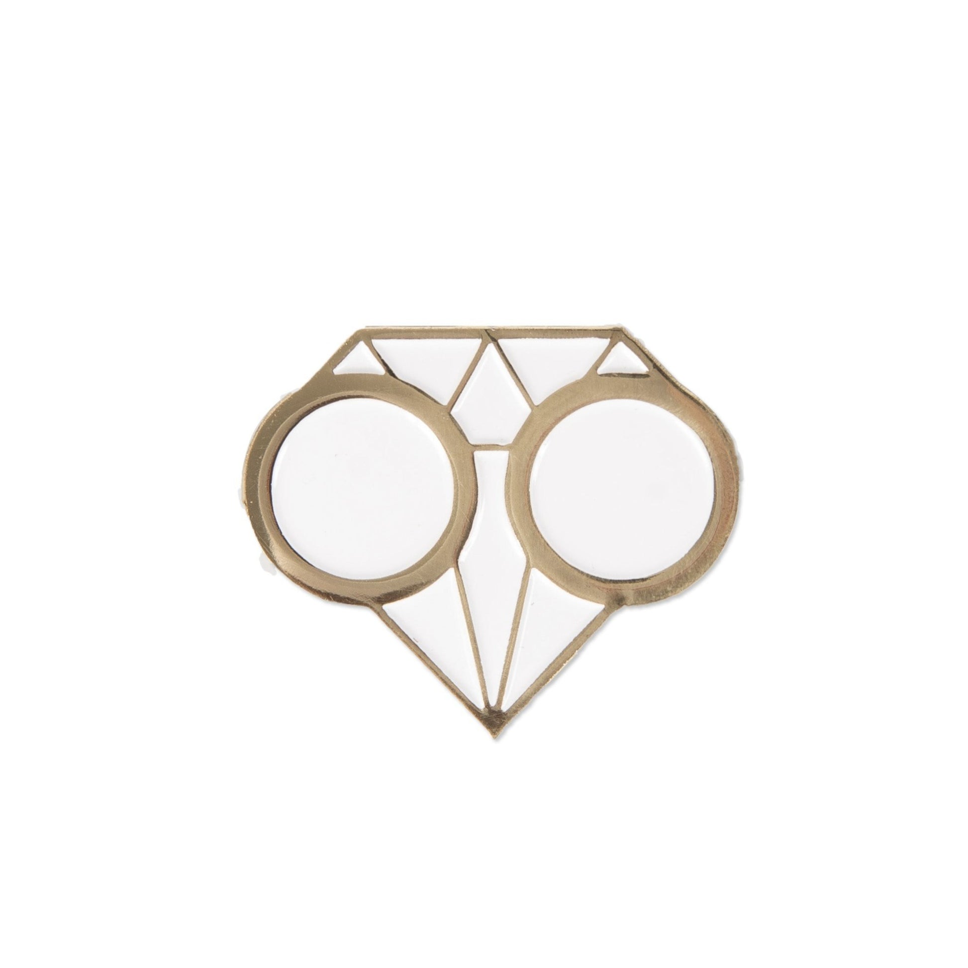 Pins Blingtoy Since 2009 Blanc Or de luxe marque française france homme femme classique de qualité prêt-à-porter streetwear accessoire de qualité résistant élégant chic raffiné en laiton.